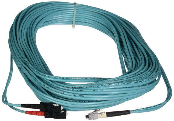 20m Lc/Sc Duplex 50/125 Multimode Fiber Patch Cable Aqua