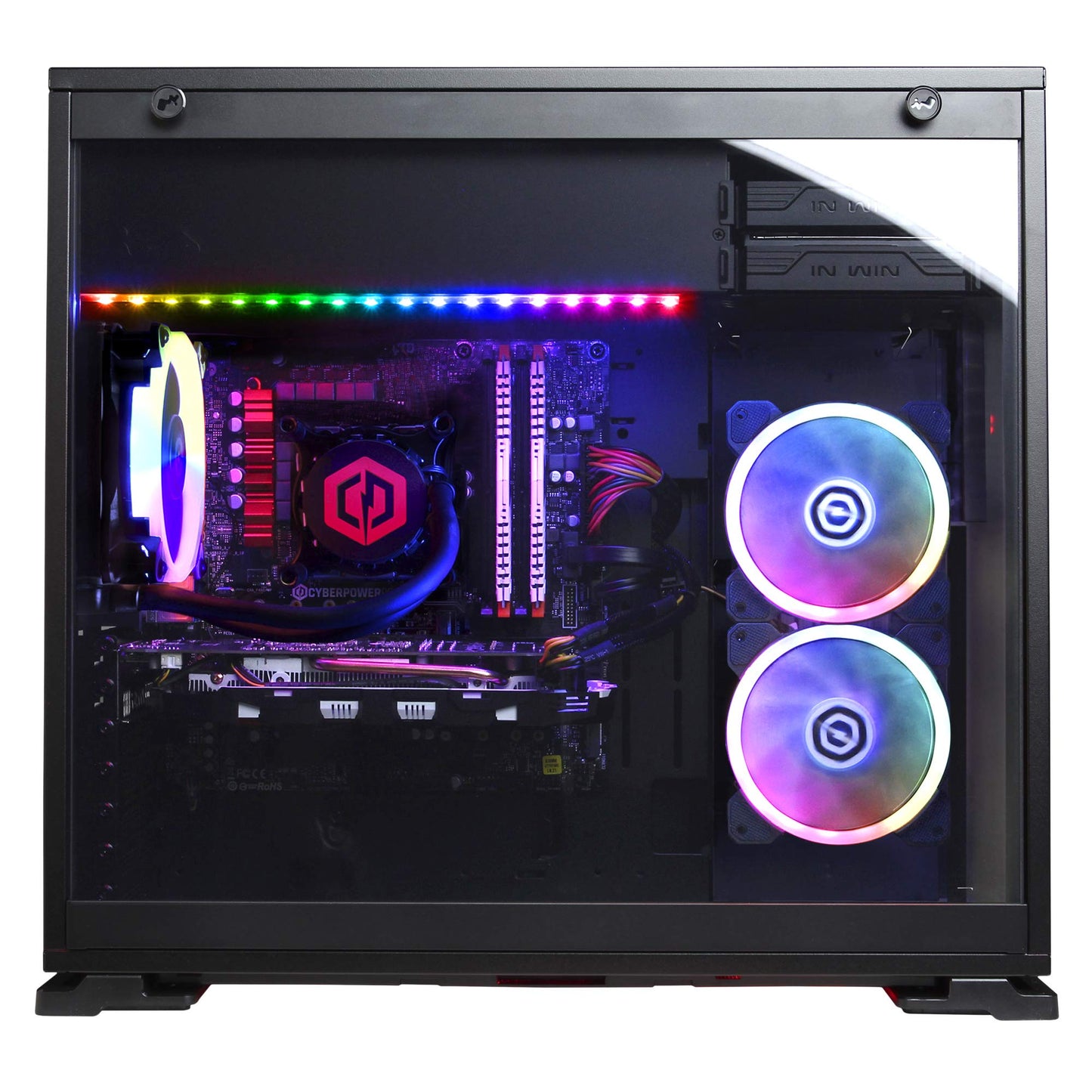 CyberpowerPC Gamer Xtreme Liquid Cool GLC5800CPG Gaming PC (Intel i7-9700K 3.6GHz, 16GB DDR4, NVIDIA GeForce GTX 1660 Ti 6GB, 240GB SSD, 2TB HDD, WiFi & Win 10 Home) Black