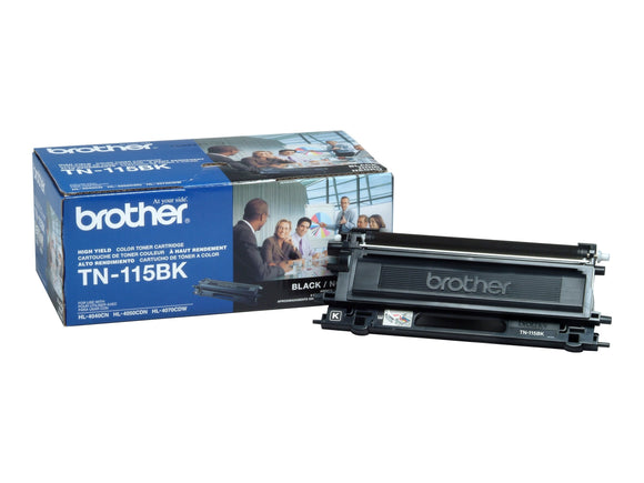 Brother TN115BK High Yield Black Toner Cartridge - Retail Packaging