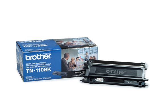Brother TN110BK Toner Cartridge Compatible with HL-4040CNHL-4070CDW Series - Retail Packaging - Black