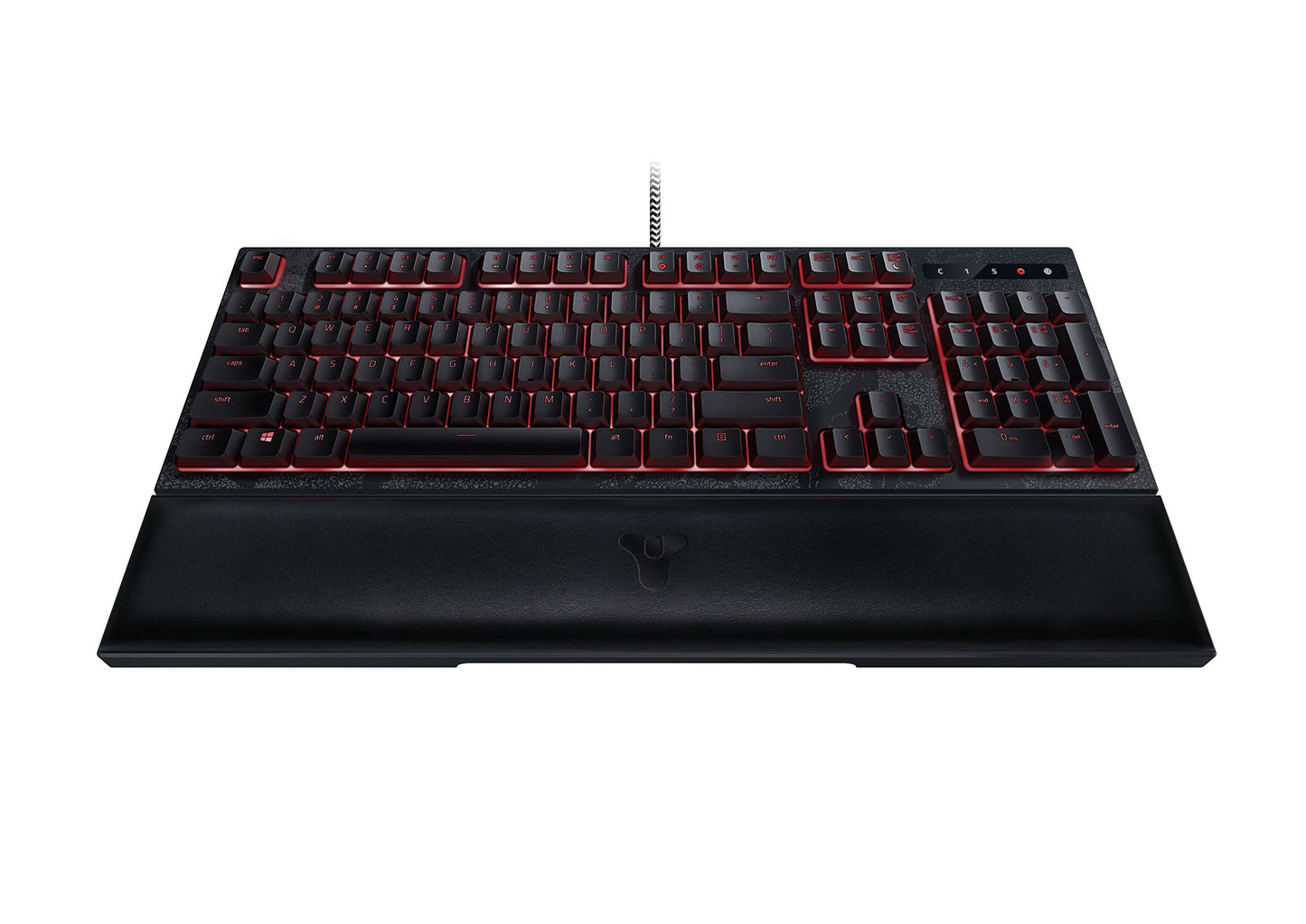 Razer Destiny 2 Ornata Chroma: Mecha-Membrane - Individually Backlit Mid-Height Keys - Leatherette Wrist Rest - Gaming Keyboard