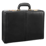 McKlein 80445 USA Reagan Leather 3.5" Attaché Briefcase Black