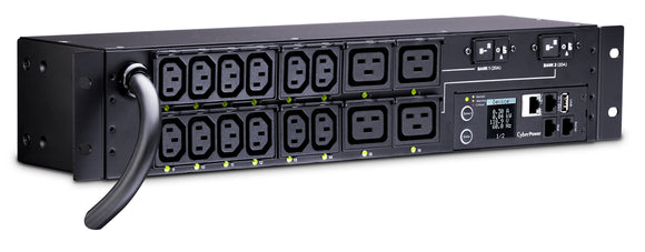 CyberPower PDU81008 Switched Metered-by-Outlet PDU, 200-240V/30A, 16 Outlets, 2U Rackmount