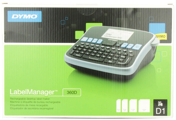 DYMO LabelManager Labeller, 360D Rechargeable Desktop Label Maker, Box of 1 (1754489)