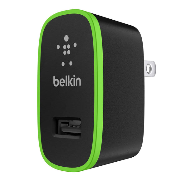 Belkin F8J052TTBLK Home and Travel Wall Charger with USB Port-2 1 Amp/10 Watt (Black)