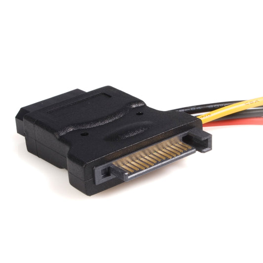 StarTech.com SATA to LP4 Power Cable Adapter with 2 Additional LP4 - Power Adapter - 4 pin Internal Power (F) to SATA Power (M) - 5.9 in - Black - LP4SATAFM2L