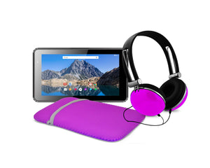 Ematic EGQ373PR 7" 16GB Android 7.1 Nougat Tablet with Sleeve & Headphones