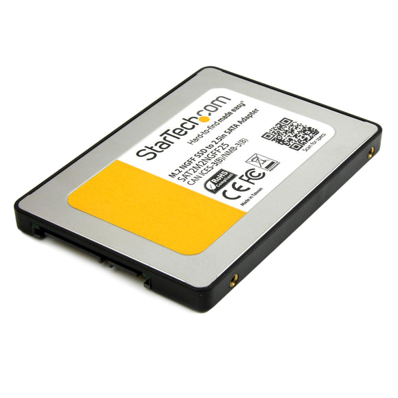 StarTech.com M.2 SSD to 2.5in SATA III Adapter with Protective Housing - M.2 Solid State Drive to 2.5in SATA Converter w/ 9.5mm Height (SAT2M2NGFF25)