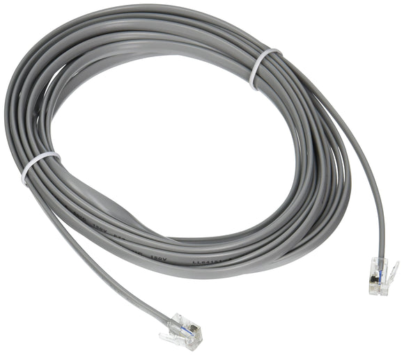 C2G 09599 RJ12 Modular Telephone Cable, Silver (14 Feet, 4.26 Meters)