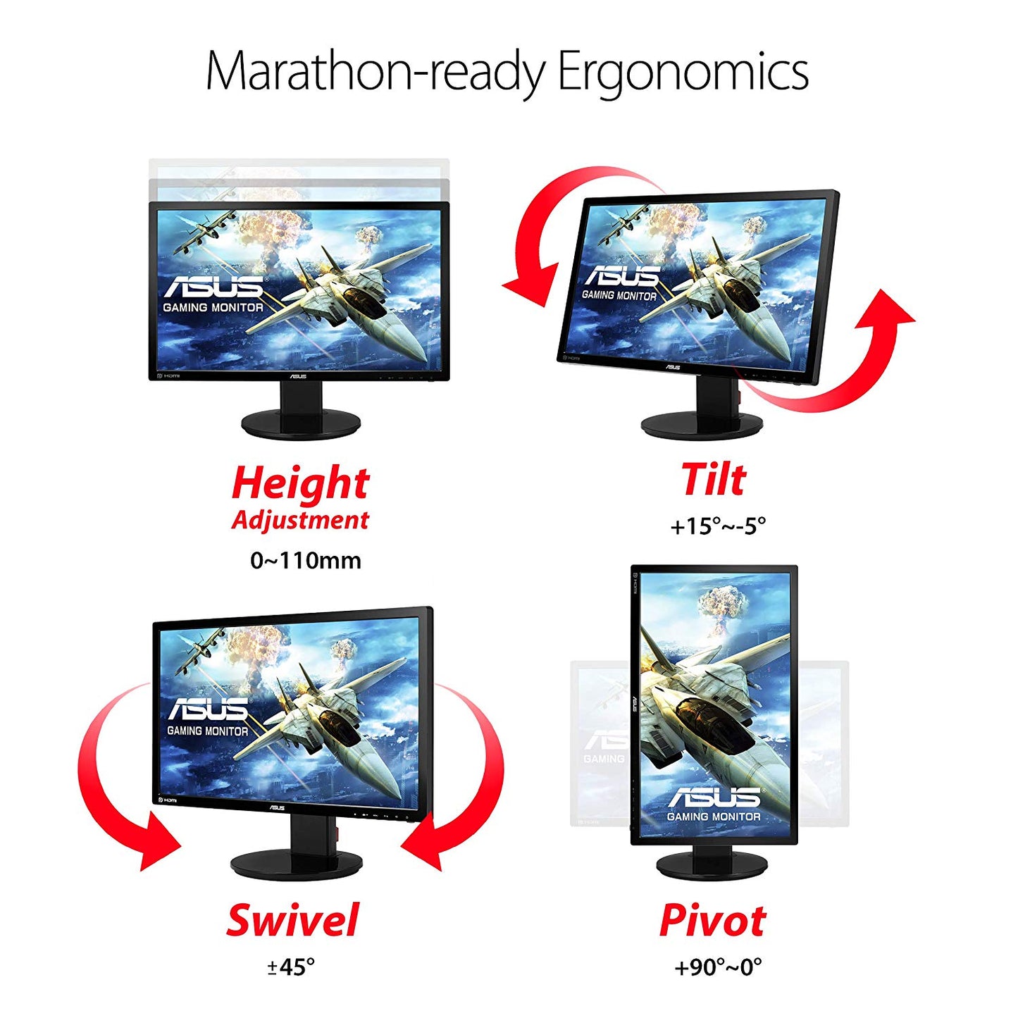 ASUS Esports Gaming Monitor 24-Inch Screen LED-lit Monitor (VG248QZ)