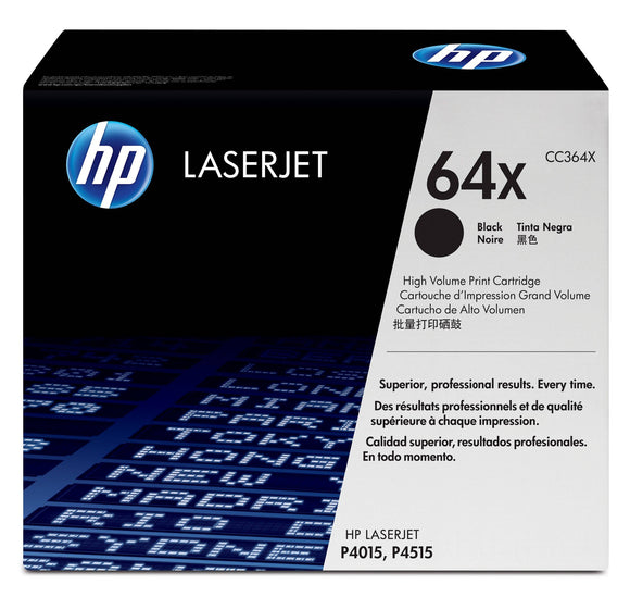 HP 64X (CC364X) Black High Yield Toner Cartridge for HP LaserJet P4015 P4515