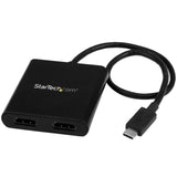 StarTech.com 2-Port USB-C to HDMI MST Hub - 4K 30Hz - Dual Monitor Video Splitter - Windows and Thunderbolt 3 Compatible (MSTCDP122HD)