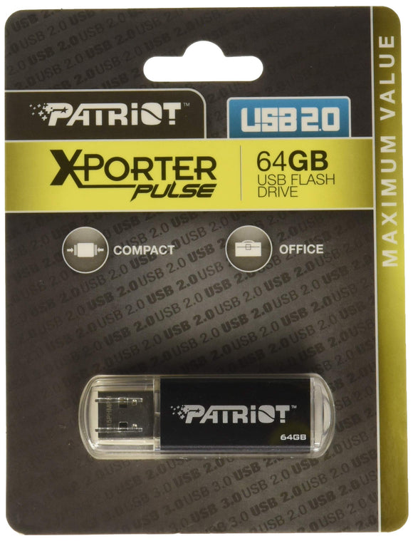 Patriot PSF64GXPPUSB 64GB Pulse Series USB 2.0 Flash Drive