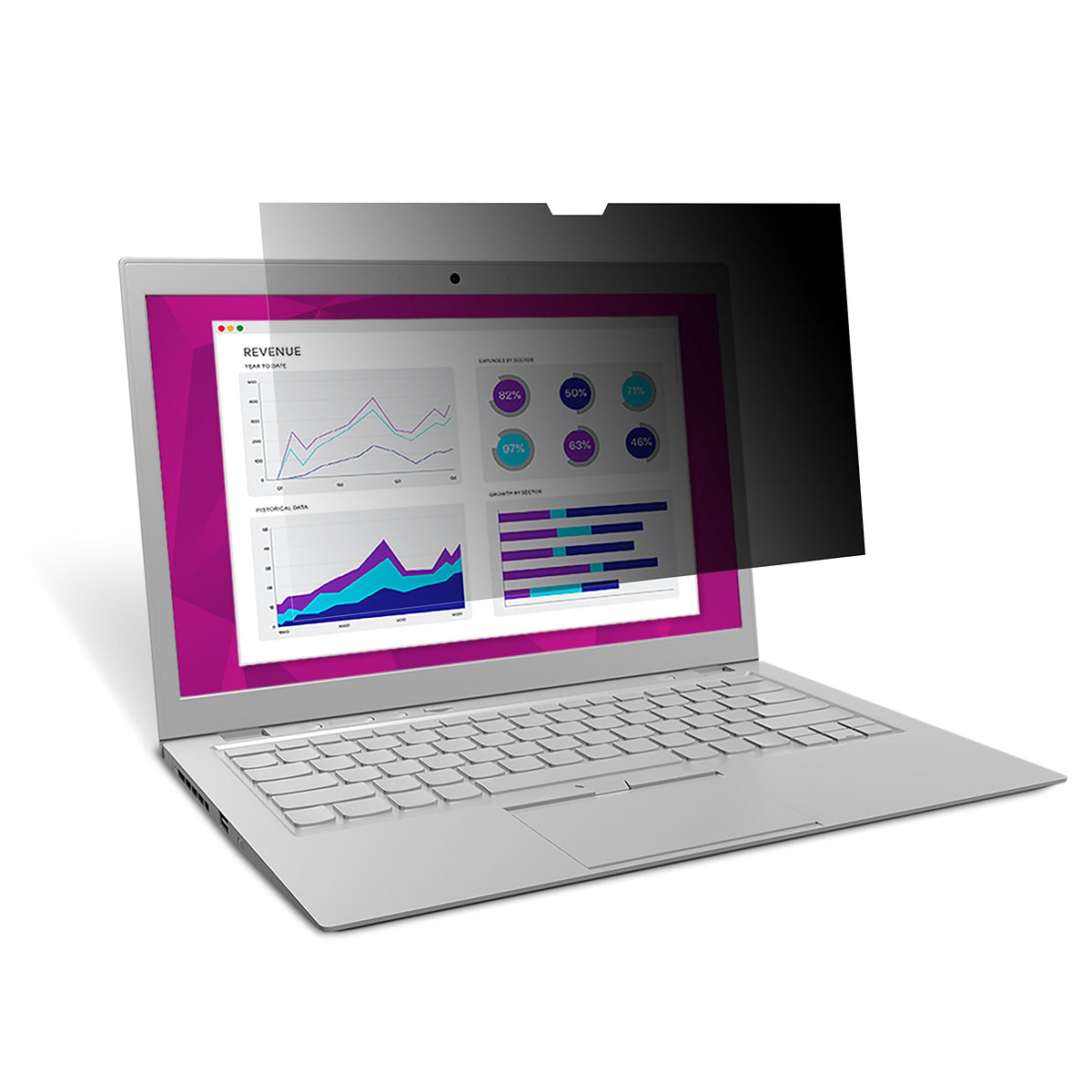 3M High Clarity Privacy Filter for 13.3" Widescreen Laptop with Comply Attachment System (HC133W9B)