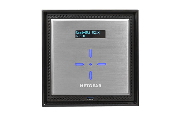 NETGEAR ReadyNAS RN524X00 4 Bay Diskless Premium Performance NAS, 40TB Capacity Network Attached Storage, Intel 2.2GHz Dual Core Processor, 4GB RAM