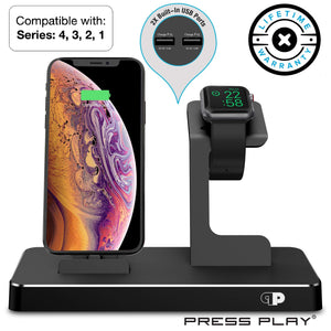 & Built-in Lightning Connector for Apple Watch Smart Watch (Series 1,2,3,4 Nike+), iPhone, iPad & iPod