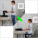 Ergotron 33-458-917 WorkFit-Z Mini Sit-Stand Desktop Standing Desk Converter - Compact Surface