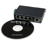 Startech.ComIES51005 Port Unmanaged Din-Rail Mountable Industrial Ethernet Switch