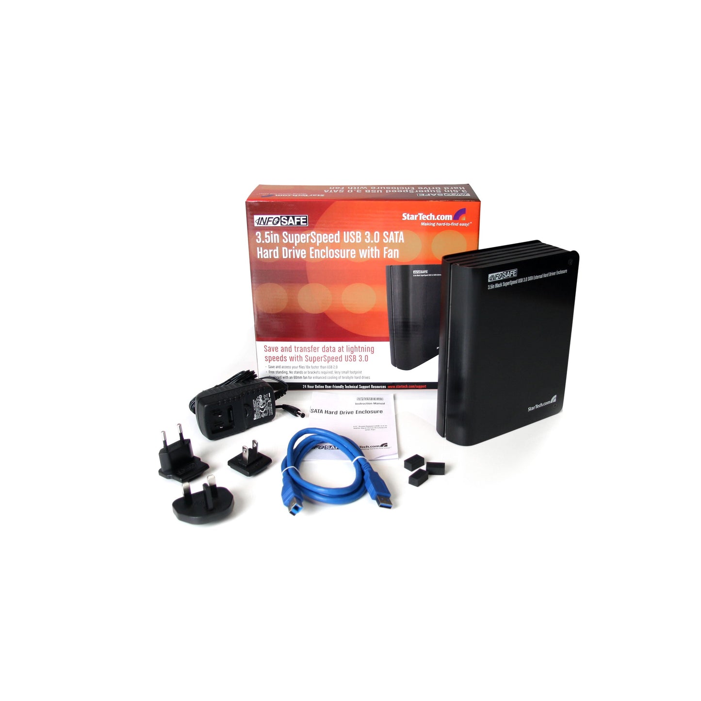 Startech.Com 3.5In Superspeed Usb 3.0 Sata Hard Drive Enclosure With Fan SAT3510BU3