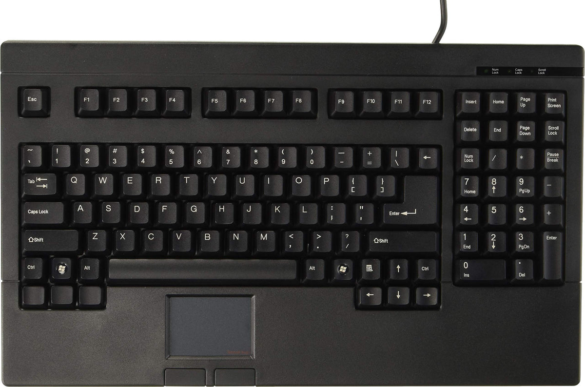 Solidtek Pos/rackmount Keyboard with Built in Touch Pad USB Connector Black