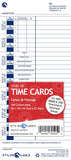 Pyramid English/French  Genuine Time Cards for 3500, 3550SS, 3600SS and 3700 Clocks, 35100-10F (Pack of 100)