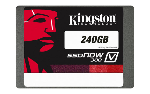 Kingston Digital 7mm Height 240 GB SSDNow V300 SATA 3 2.5 with Adapter Solid State Drive, SV300S37A/240G
