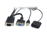 StarTech.com 2 Port USB VGA Cable KVM Switch - USB Powered w/Remote Switching - Desktop KVM Switch - VGA KVM Switch (SV221NANOU)