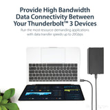 StarTech.com Thunderbolt 3 Cable - 3 ft / 1m -4K 60Hz - 20Gbps - USB C to USB C Cable - Thunderbolt 3 USB Type C Charger