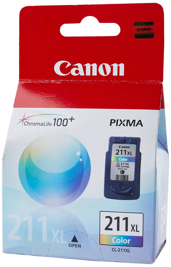 Genuine Canon CL-211XL HIGH Yield Ink Cartridge, Tri-Colour - 2975B001