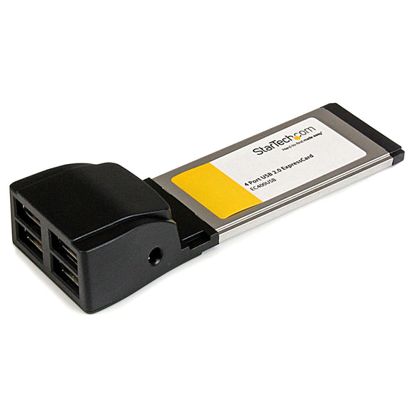 StarTech.com 4 Port ExpressCard Laptop USB 2.0 Adapter Card (EC400USB)