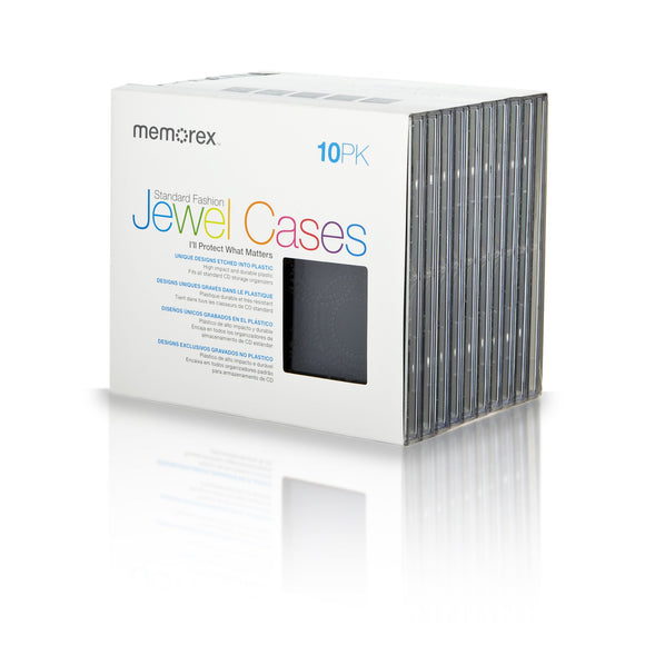 Memorex CD/DVD Jewel Cases with Clear Tray 10 Pack (Discontinued by Manufacturer)