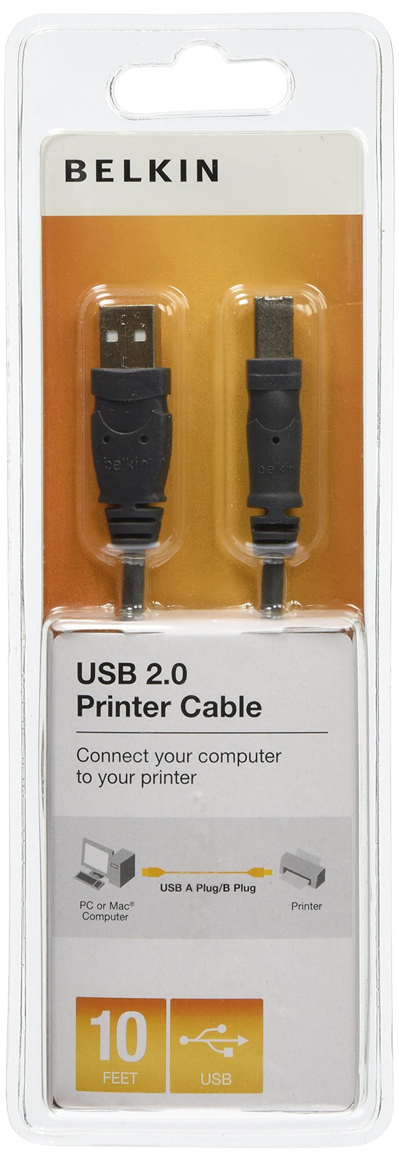 USB A/b Device Cable * A/B;10'