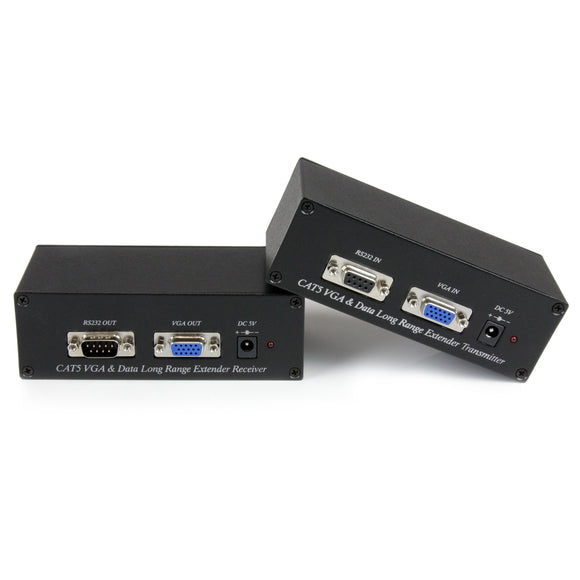 StarTech.com VGA over CAT5 Video Extender with RS232 Serial - Serial and VGA Extender - Up to 300 m (ST121UTP232)