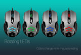 Adesso iMouse X1 Multi Color 6 Button Optical Ergonomic Gaming Mouse with 6 Foot USB Cable Wire and 4 Levels DPI Switch