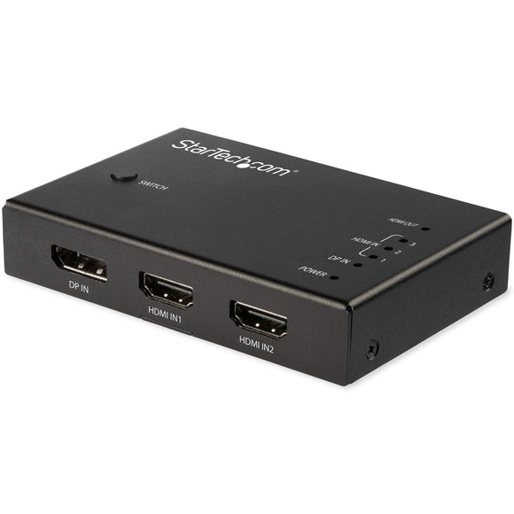 StarTech.com 4 Port HDMI Video Switch - 3X HDMI & 1x DisplayPort - 4K 60Hz - Multi Port HDMI Switch Box w/Automatic Switcher (VS421HDDP)