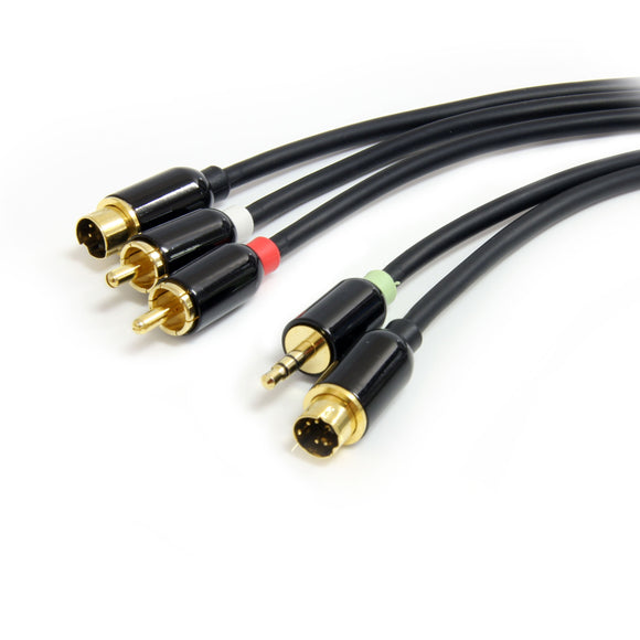StarTech.com PC2TVSVID10 10-Feet S-Video with 3.5 mm to RCA Stereo Audio Video Cable