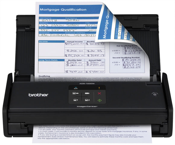 Brother ADS-1000W Compact Color Desktop Scanner with Duplex and Wireless Networking