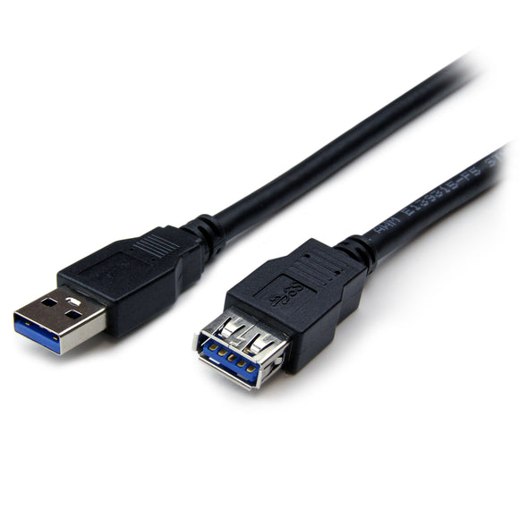 StarTech.com USB3SEXT6BK 6-Feet Black SuperSpeed USB 3.0 Extension Cable A to A M/F, 6-Feet USB 3 Male to Female Extension Cable/Cord