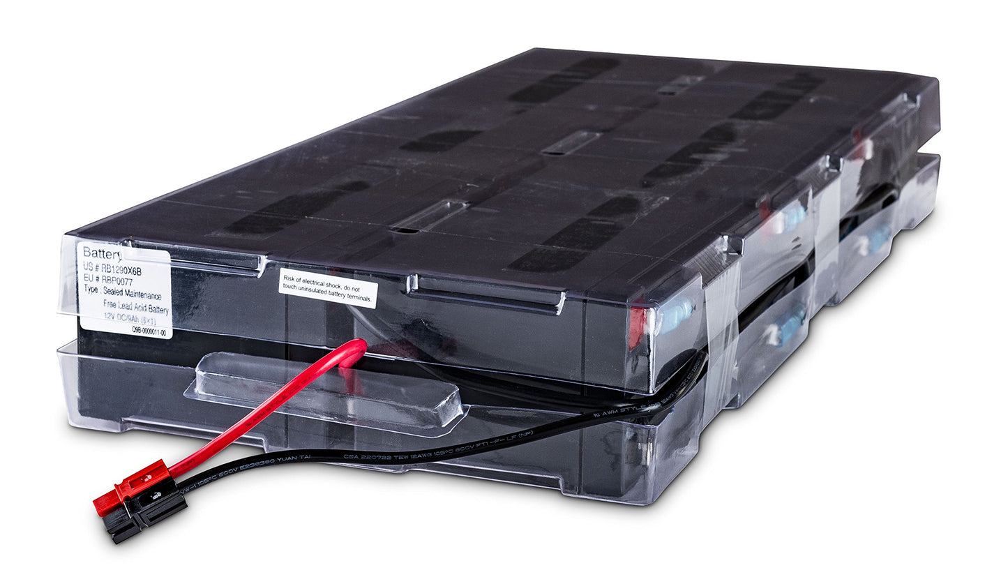 CyberPower RB1290X6B Replacement Battery Cartridge, Maintenance-Free, User Installable