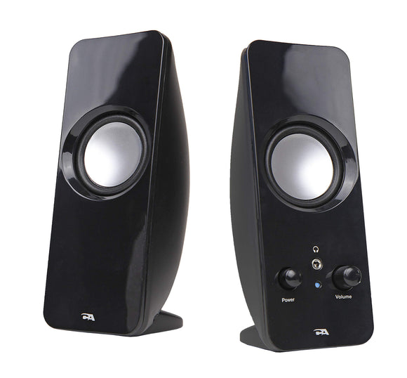 Cyber Acoustics CA-2050 Dynamic Curve Series Sonic 2.0 Powered Speaker System (Ca-2050), Black