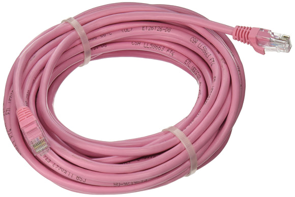C2G 00508 Cat5e Cable - Snagless Unshielded Ethernet Network Patch Cable, Pink (35 Feet, 10.66 Meters)