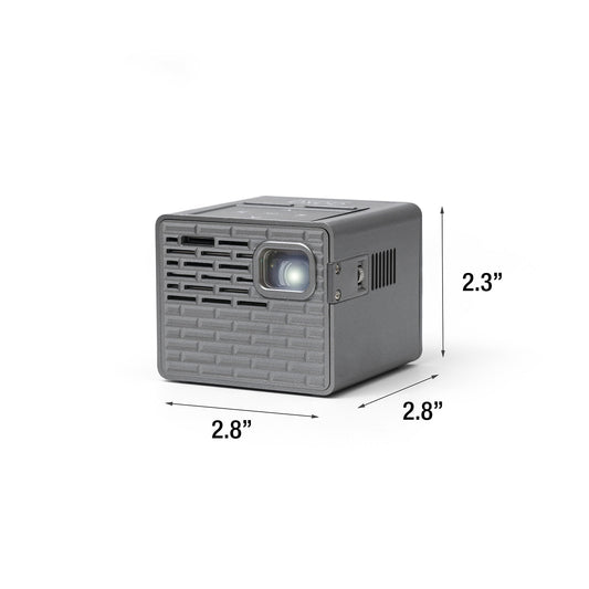 AAXA P2-B LED DLP Mini Projector - Built-in Battery, Support Full HD 1080p for Smartphone, Laptop, Gaming, Movie, Travel, Camping, Portable Projector with Mini-HDMI, TF, USB, AV Inputs, Media Player