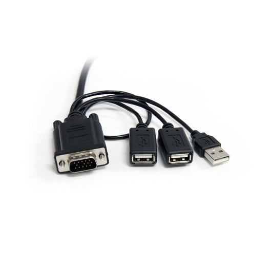 StarTech.com 2 Port USB VGA Cable KVM Switch - USB Powered w/Remote Switching - Desktop KVM Switch - VGA KVM Switch (SV221NANOU)