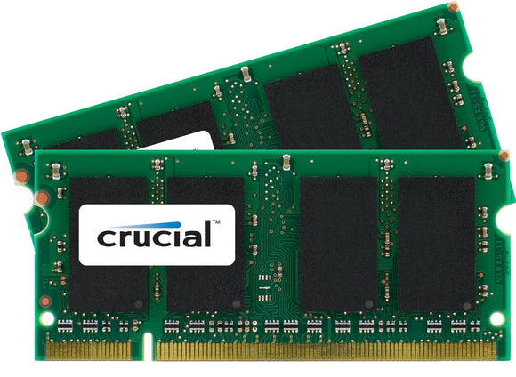 Crucial CT2C2G2S800M CT2C2G2S800M 4 GB kit (2 GB x 2) DDR2 800MHz (PC2-6400) CL6 SODIMM 200-pin for Mac (CT2C2G2S800M)