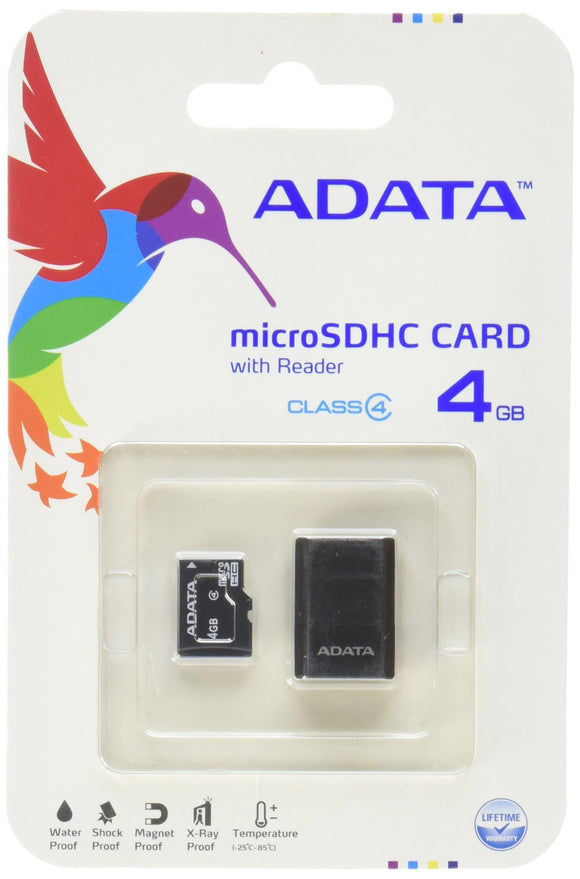 Microsdhc 4GB CLASS4 Retail with micro Reader V3 Bkbl