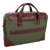 McKlein 18561 USA Harpswell 17" Nylon Dual Compartment Laptop Briefcase Green