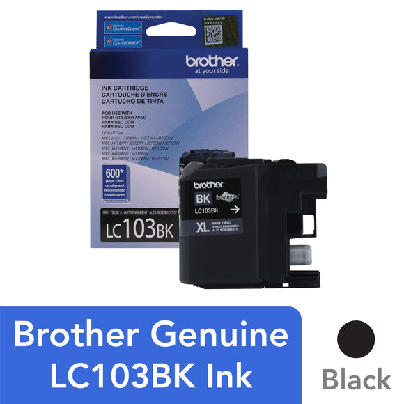 Brother High Yield Black Ink Cartridge (LC103BKS)