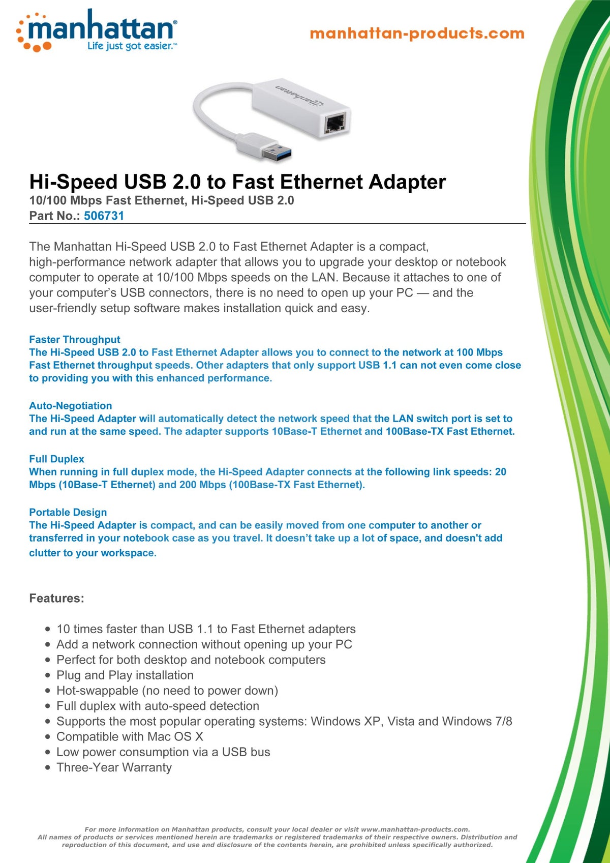 Manhattan USB Adapter (506731)