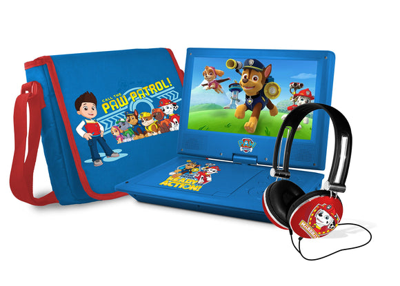 Ematic Nickelodeons Paw Patrol Theme 7-Inch Portable DVD Player with Headphones and Travel Bag, Blue