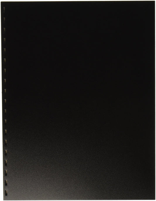 Swingline 3381626003 GBC Pre-Punched Binding Covers, 8-1/2 by 11-Inch, 10 Clear Front Covers and 10 Black Backs